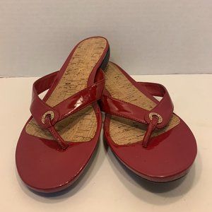 Ralph Lauren Kira Women's Size 8 Red Flip Flop Thong Slip On Sandals
